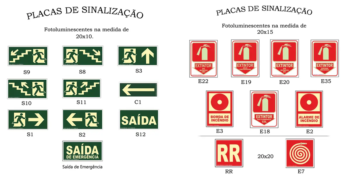 Sinalizações Fotoluminescentes
